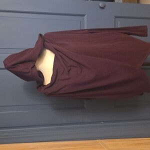 Athleta Hooded Purple Poncho Cape Sweater Dolman Sleeve Size Small No Wear